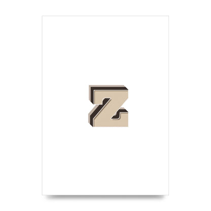 Alphabet Mix Match Z" Wall Art - unframed print