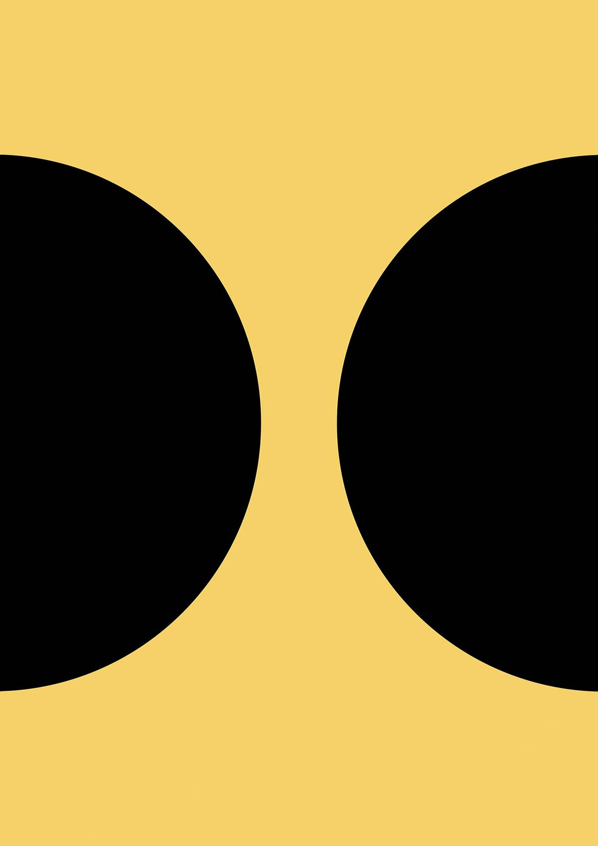 Yellow Black Disc Abstract One Art For The Home - detail