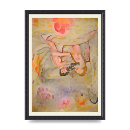 Textured Abstract Watercolour Wall Art - A3 framed