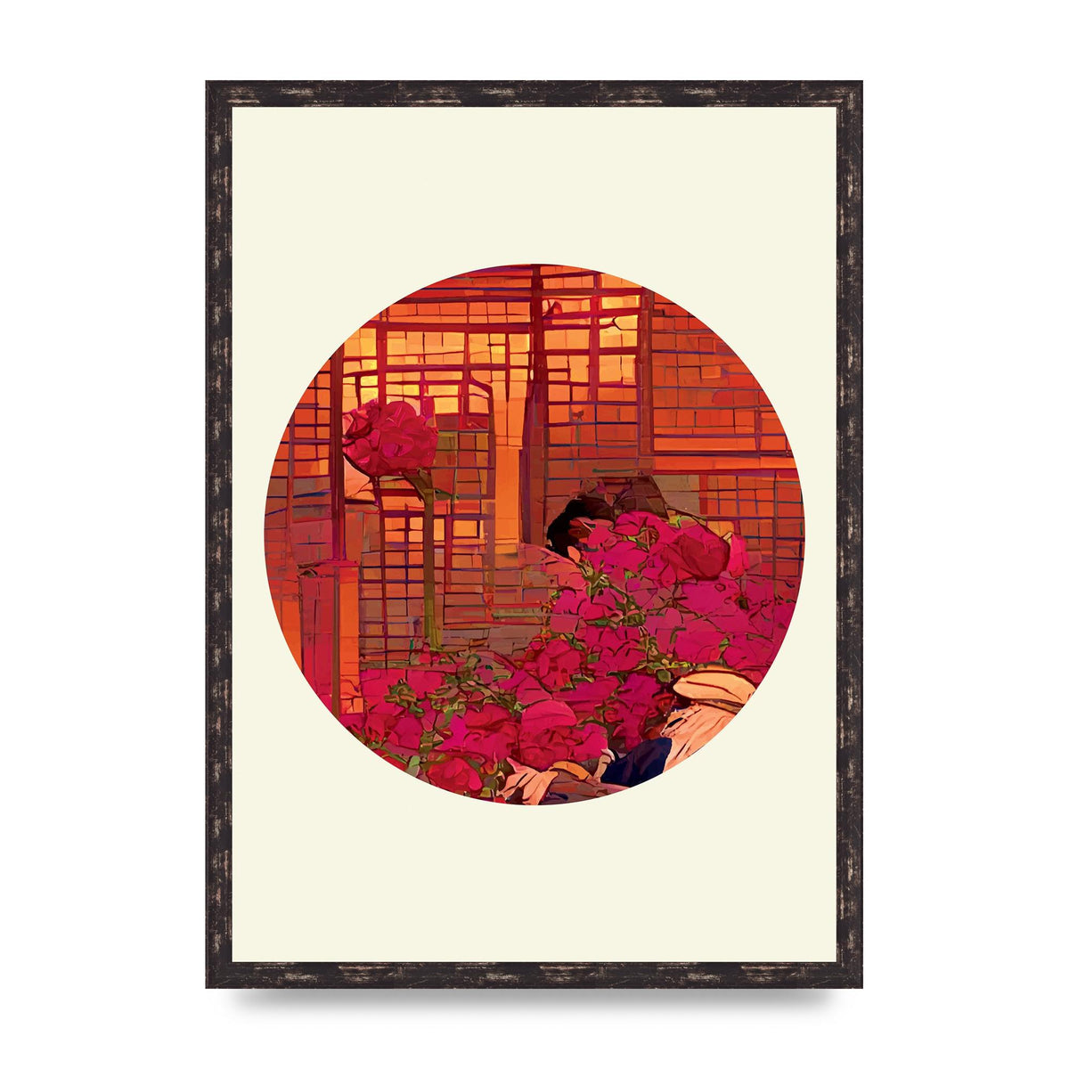 Japanese Watercolour Disc Three Art For The Home - A2 framed