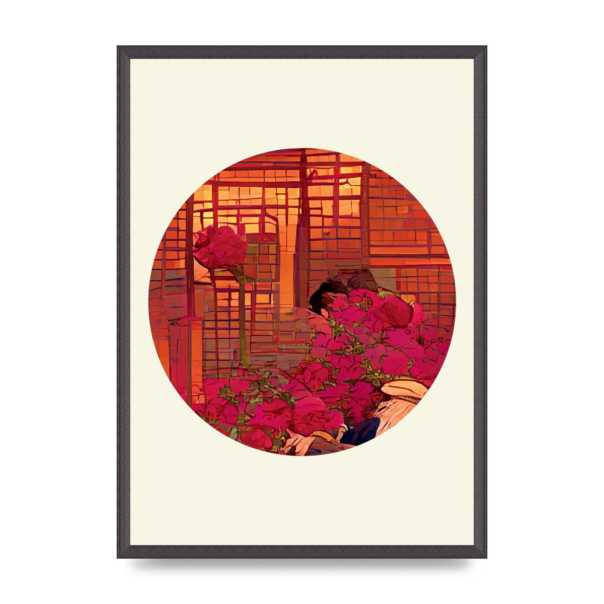 Japanese Watercolour Disc Three Art For The Home - A2 framed