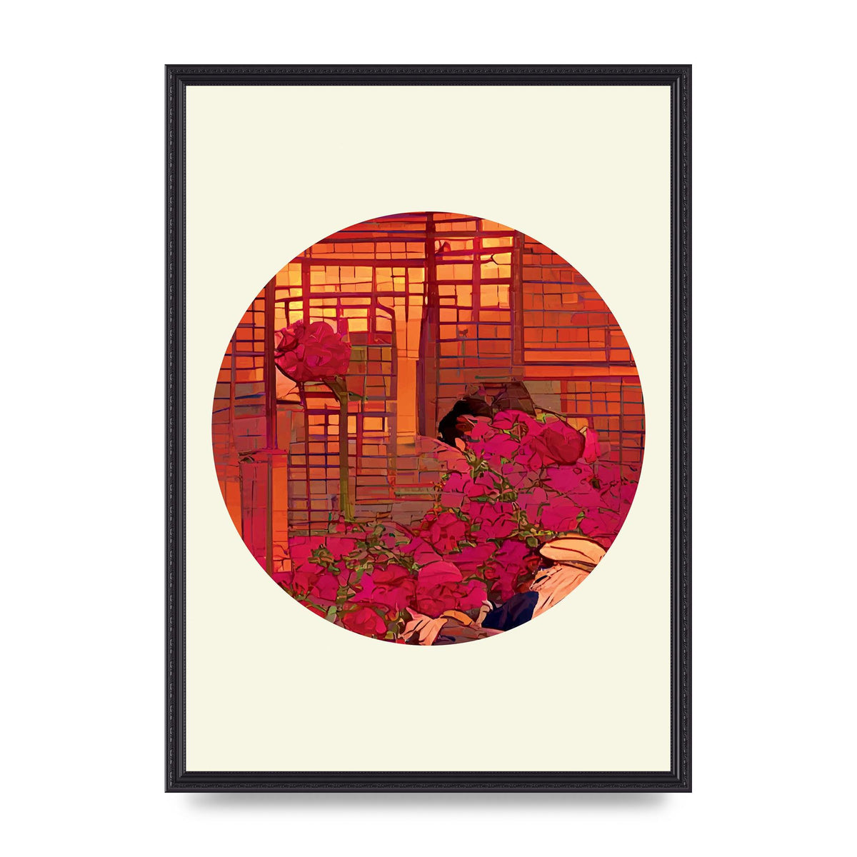 Japanese Watercolour Disc Three Art For The Home - A2 framed