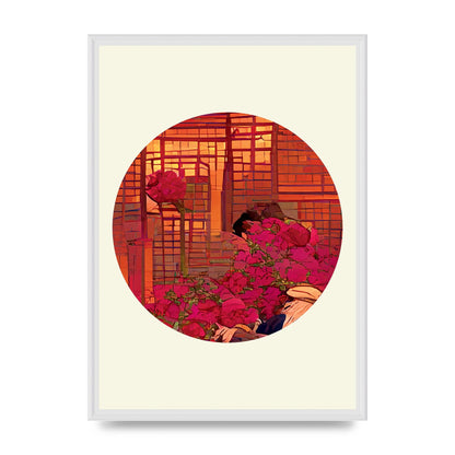 Japanese Watercolour Disc Three Art For The Home - A2 framed