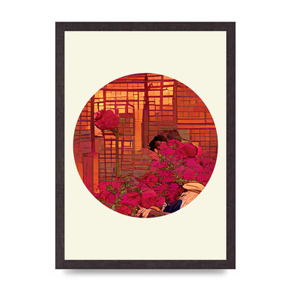 Japanese Watercolour Disc Three Art For The Home - A3 framed