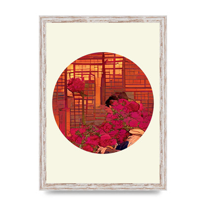 Japanese Watercolour Disc Three Art For The Home - A3 framed