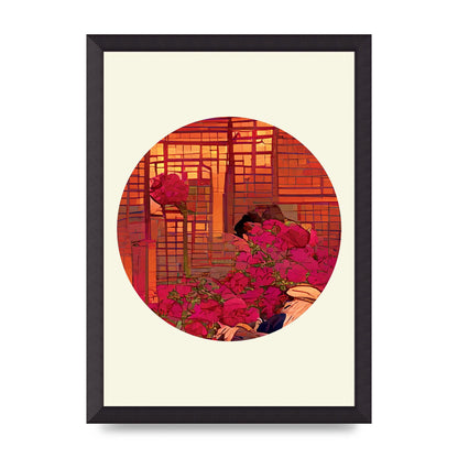 Japanese Watercolour Disc Three Art For The Home - A3 framed