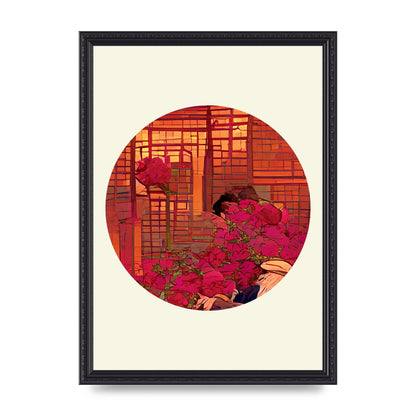 Japanese Watercolour Disc Three Art For The Home - A3 framed