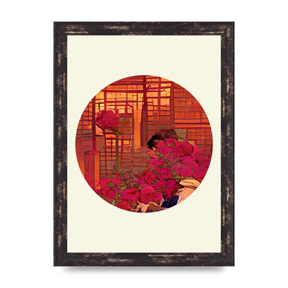 Japanese Watercolour Disc Three Art For The Home - A4 framed