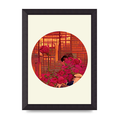 Japanese Watercolour Disc Three Art For The Home - A4 framed