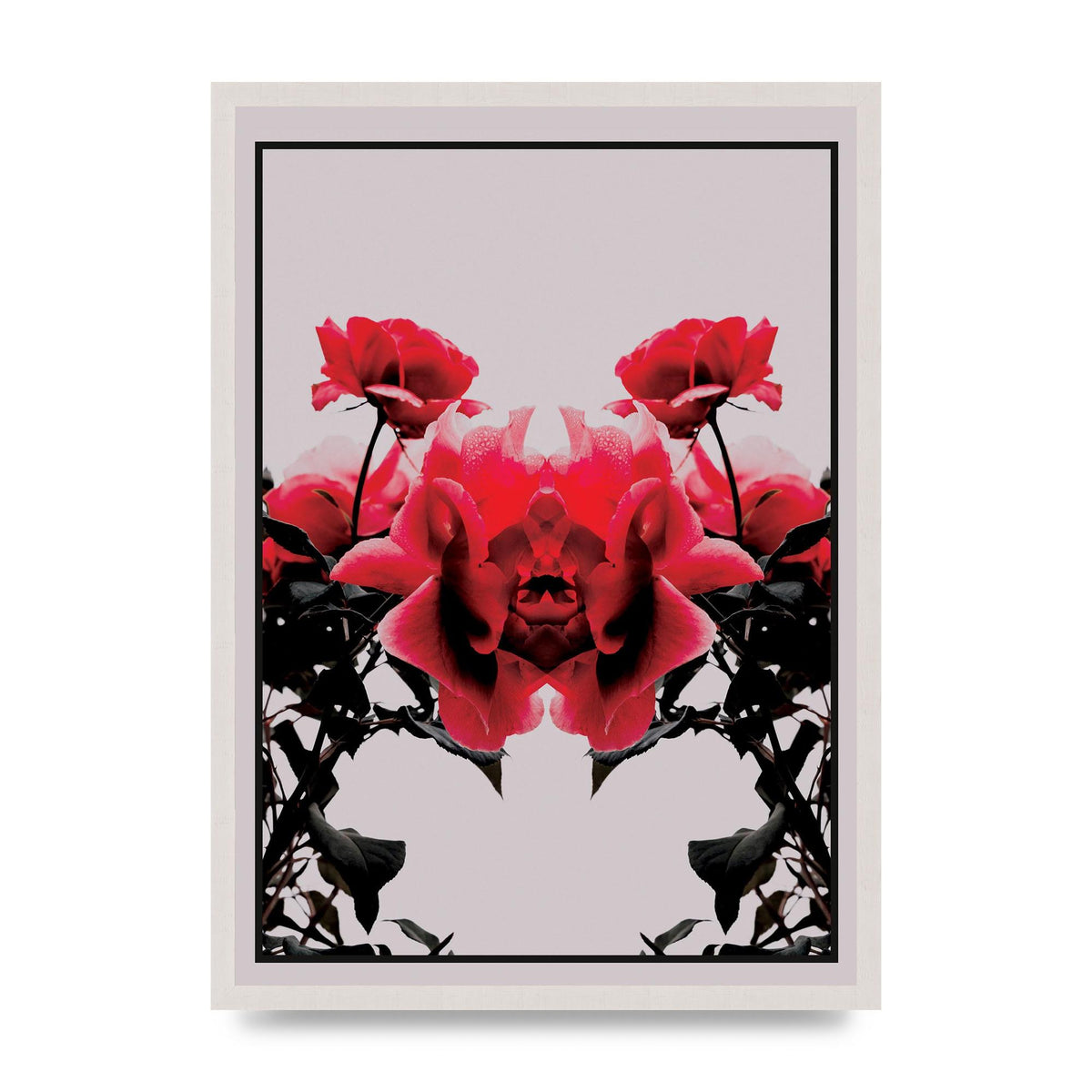 Symmetrical Flower One Wall Art - A2 framed