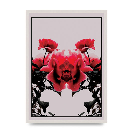 Symmetrical Flower One Wall Art - A2 framed