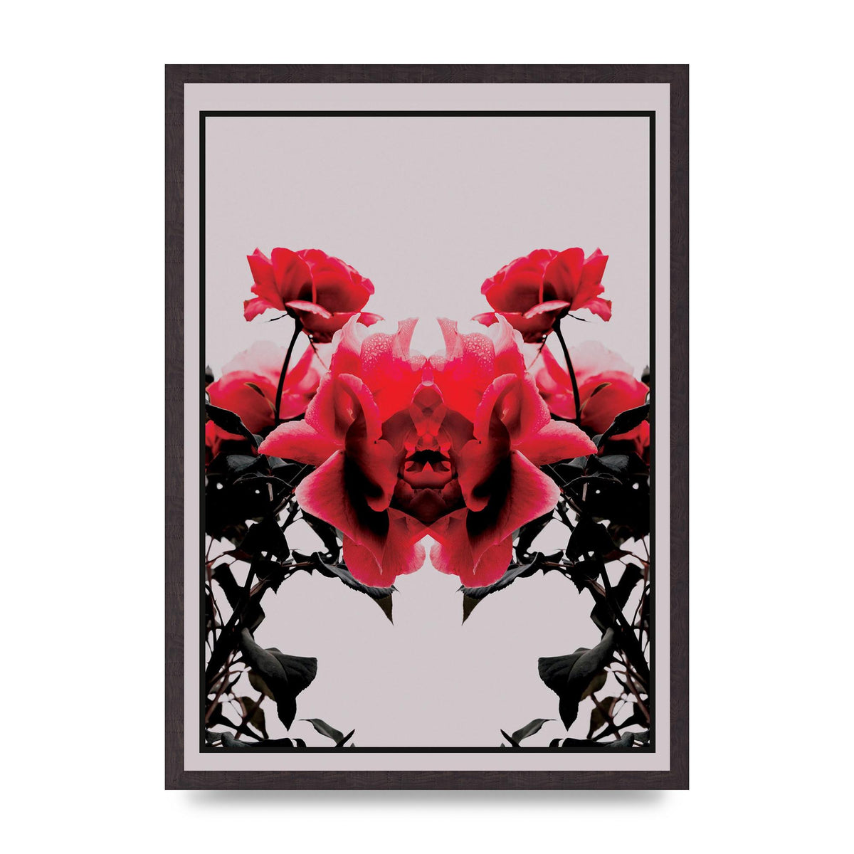 Symmetrical Flower One Wall Art - A2 framed