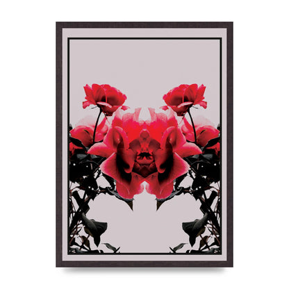 Symmetrical Flower One Wall Art - A2 framed