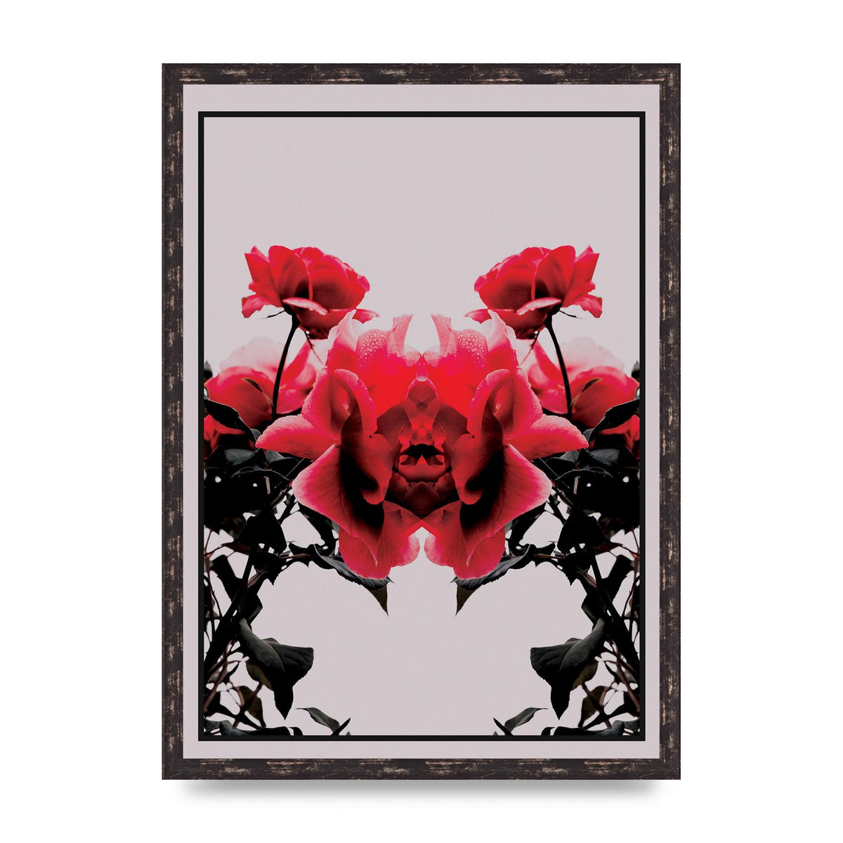 Symmetrical Flower One Wall Art - A2 framed