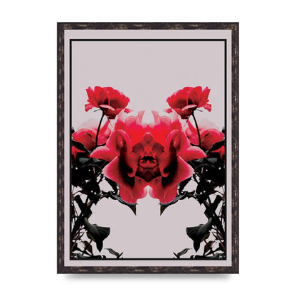 Symmetrical Flower One Wall Art - A2 framed