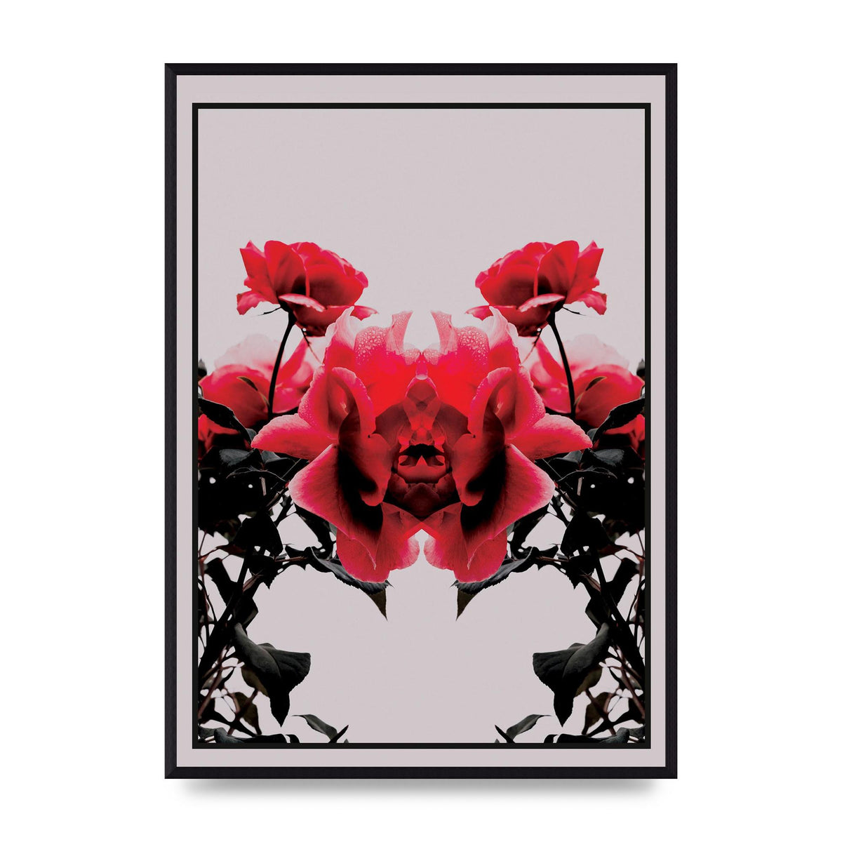 Symmetrical Flower One Wall Art - A2 framed