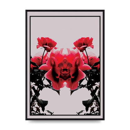 Symmetrical Flower One Wall Art - A2 framed