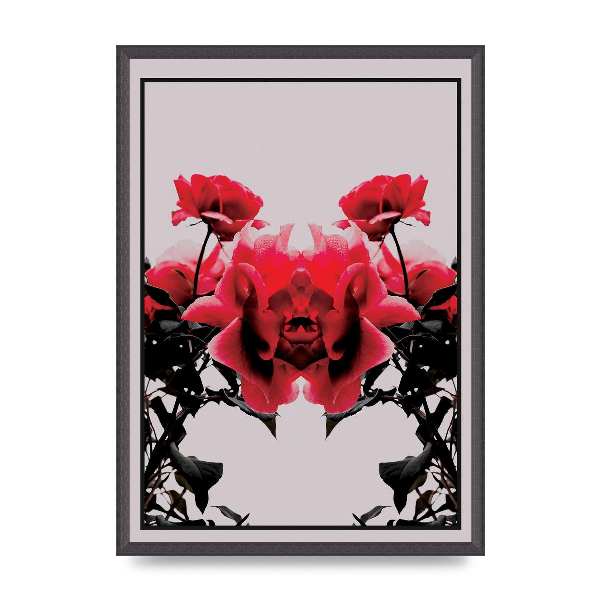 Symmetrical Flower One Wall Art - A2 framed
