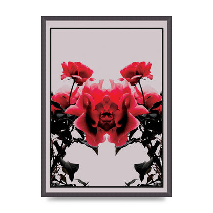 Symmetrical Flower One Wall Art - A2 framed