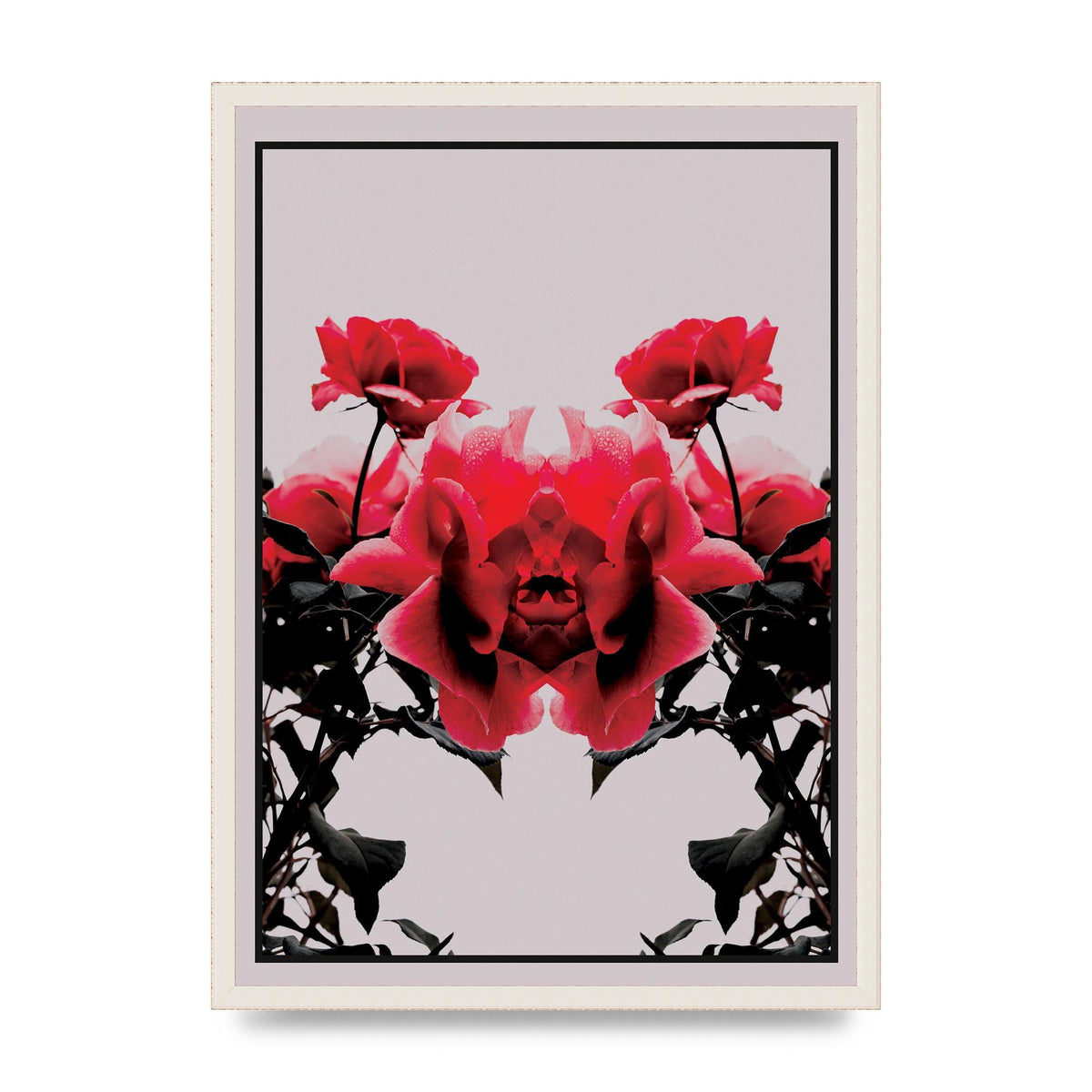 Symmetrical Flower One Wall Art - A2 framed