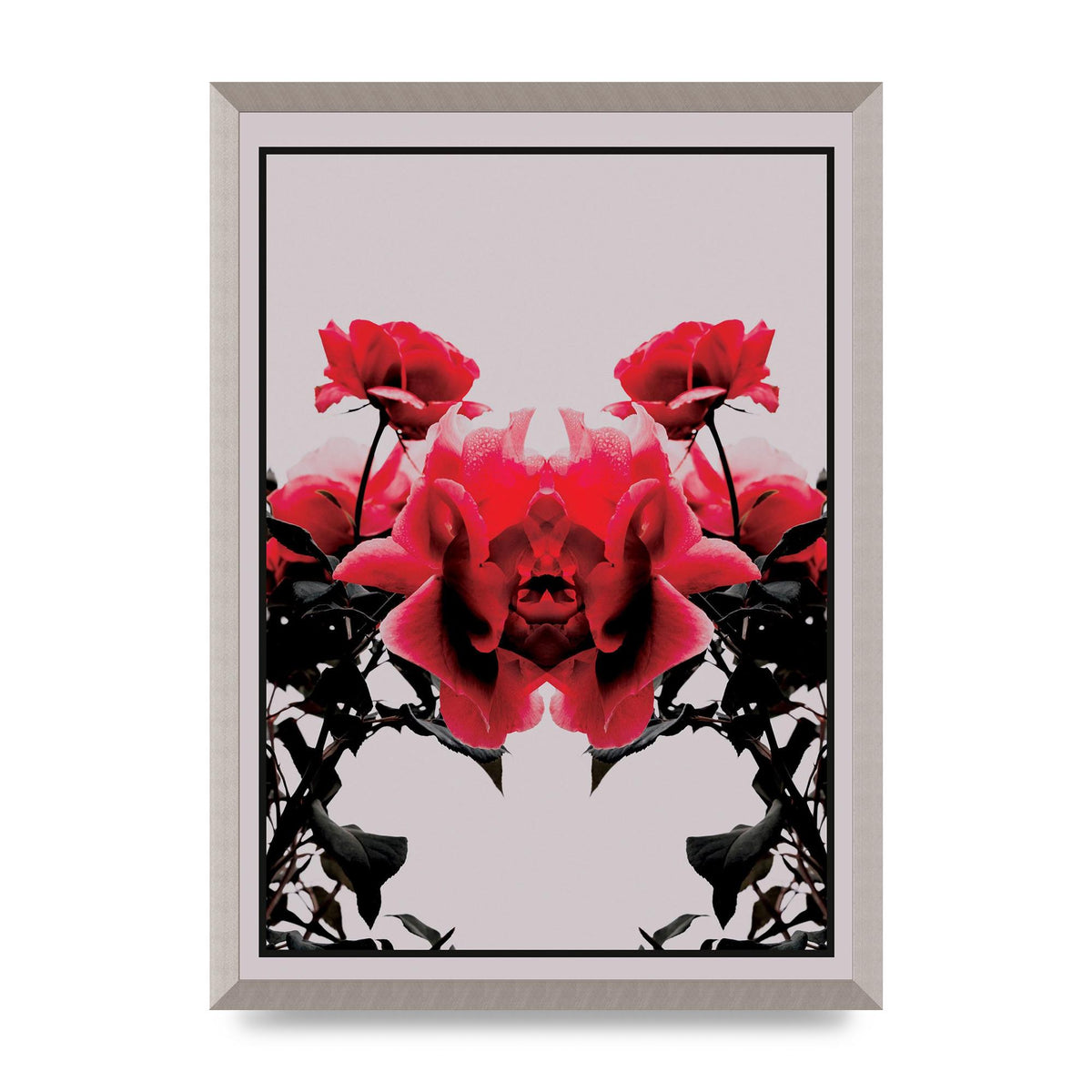 Symmetrical Flower One Wall Art - A2 framed