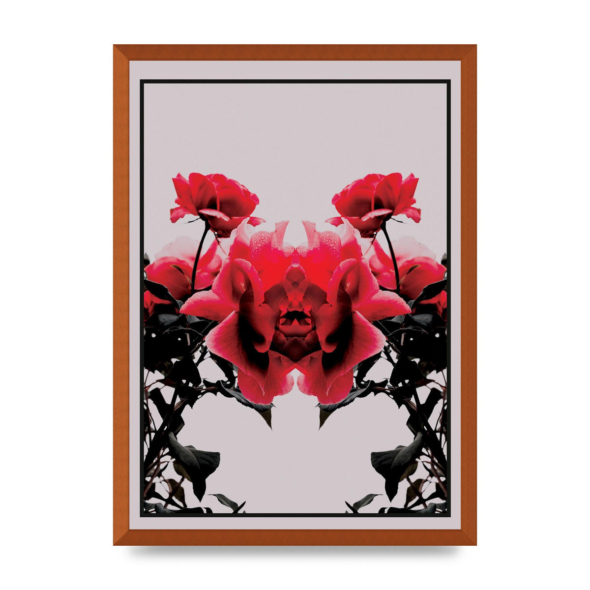 Symmetrical Flower One Wall Art - A2 framed