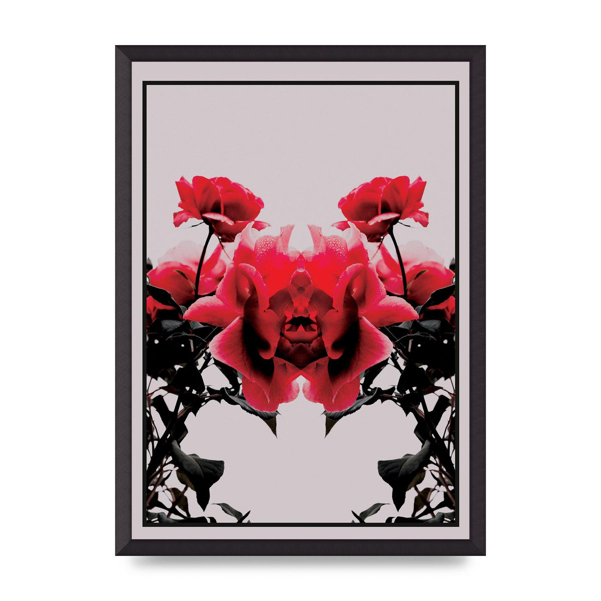 Symmetrical Flower One Wall Art - A2 framed