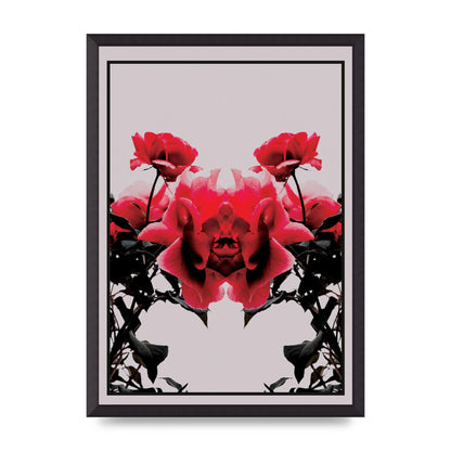 Symmetrical Flower One Wall Art - A2 framed