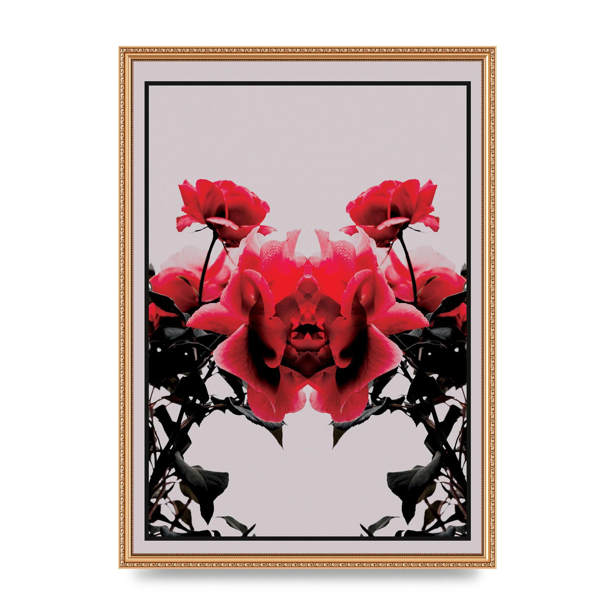 Symmetrical Flower One Wall Art - A2 framed