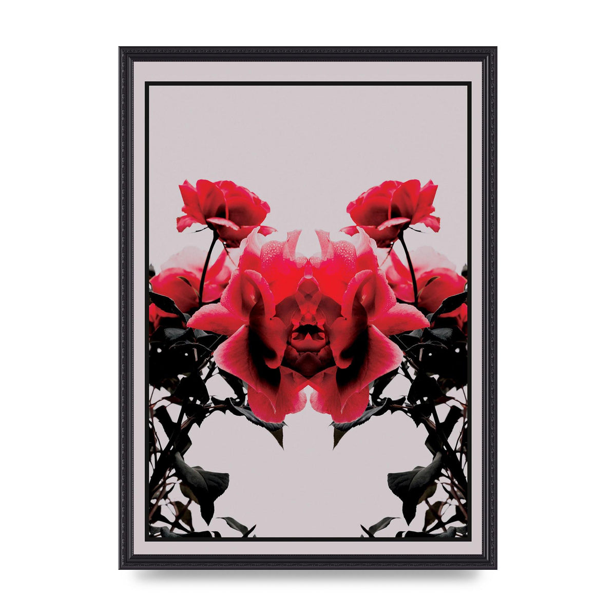 Symmetrical Flower One Wall Art - A2 framed