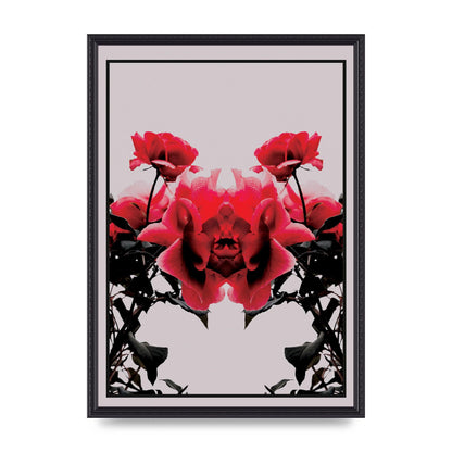 Symmetrical Flower One Wall Art - A2 framed