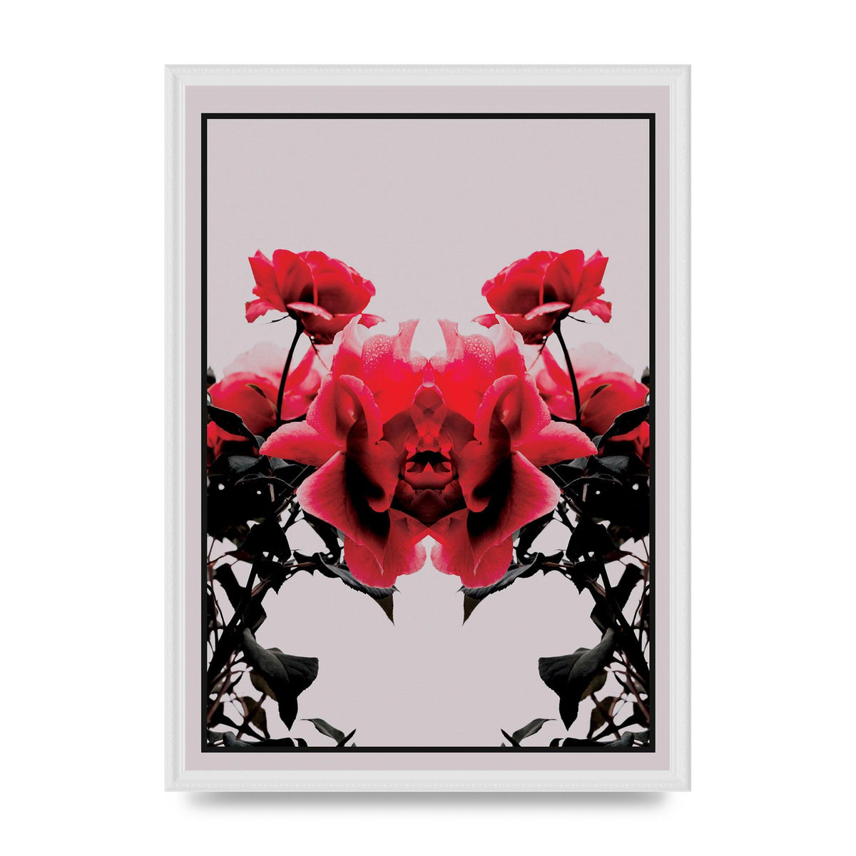 Symmetrical Flower One Wall Art - A2 framed