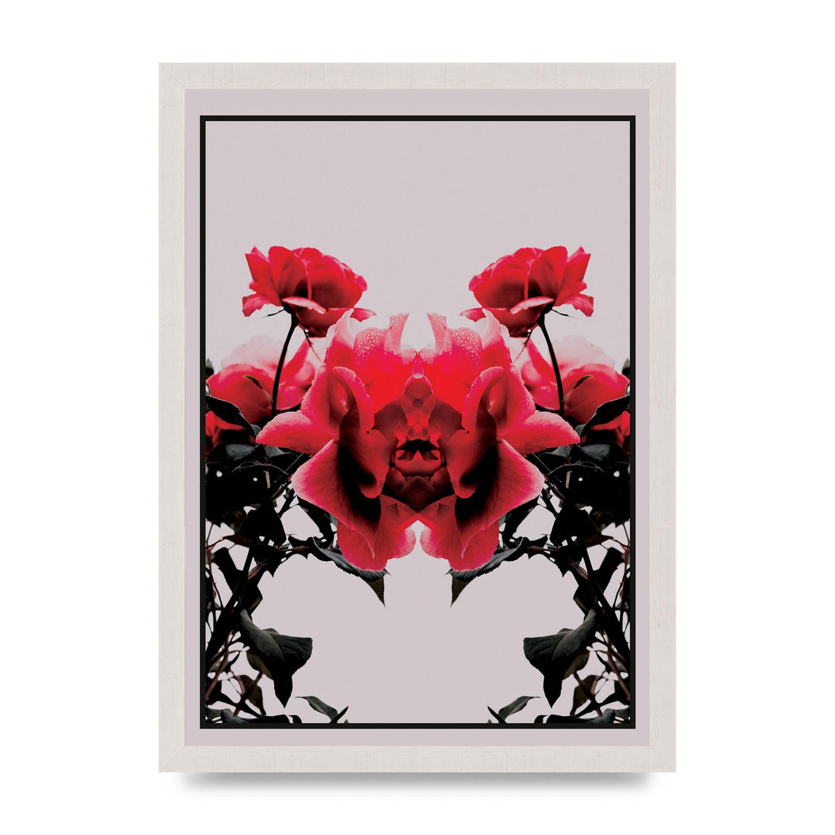 Symmetrical Flower One Wall Art - A3 framed