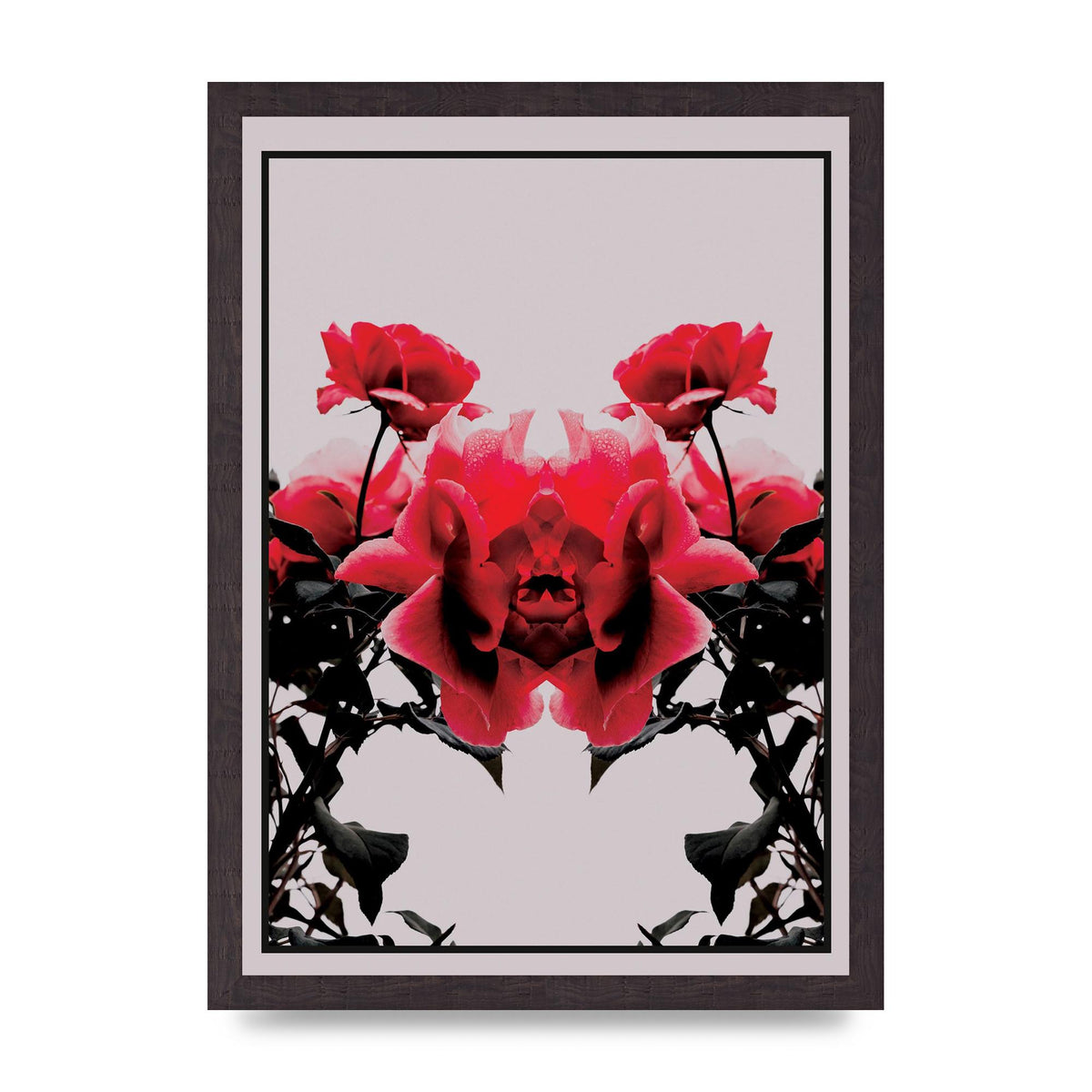 Symmetrical Flower One Wall Art - A3 framed