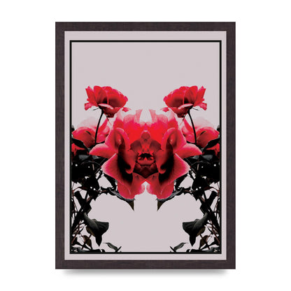 Symmetrical Flower One Wall Art - A3 framed