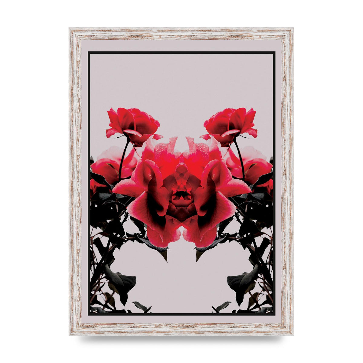 Symmetrical Flower One Wall Art - A3 framed