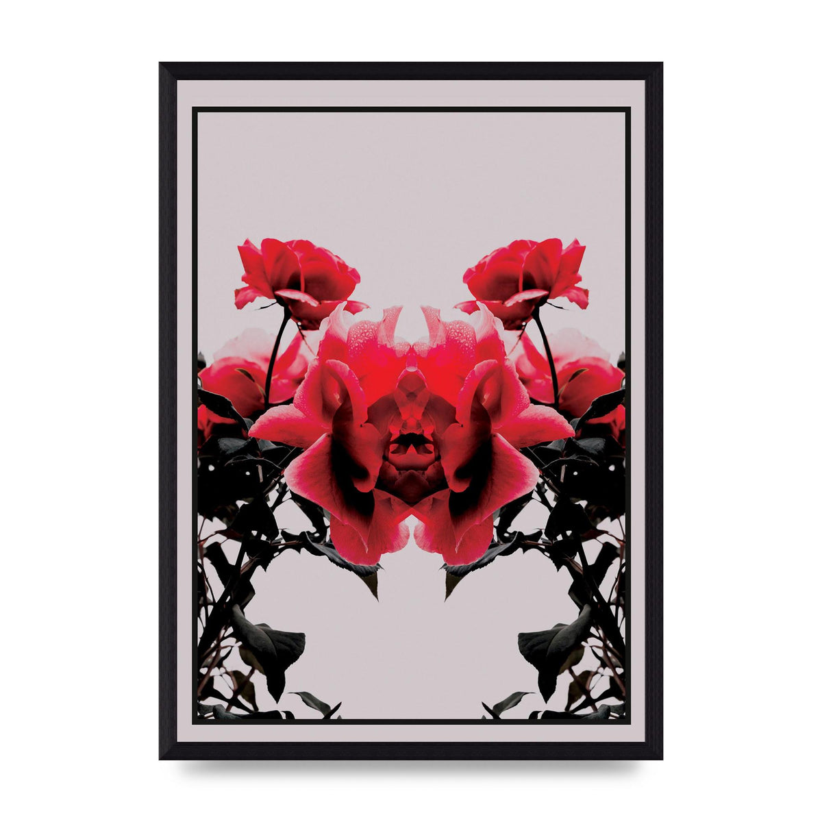 Symmetrical Flower One Wall Art - A3 framed