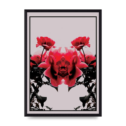 Symmetrical Flower One Wall Art - A3 framed