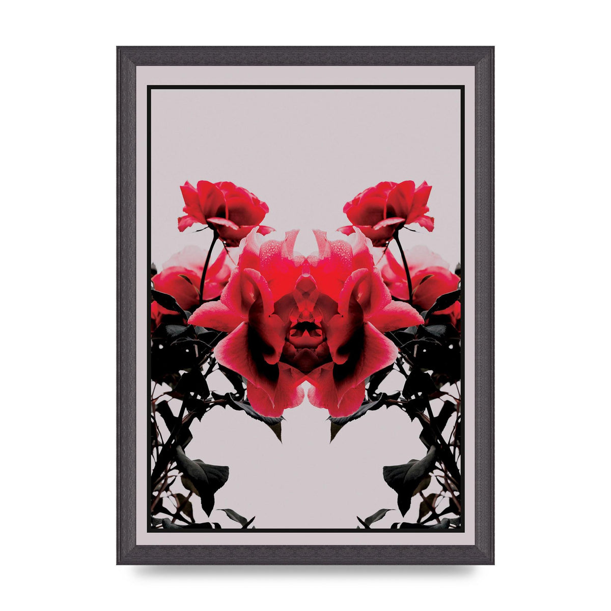 Symmetrical Flower One Wall Art - A3 framed