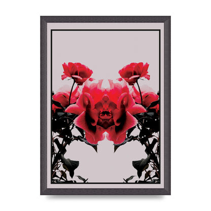 Symmetrical Flower One Wall Art - A3 framed
