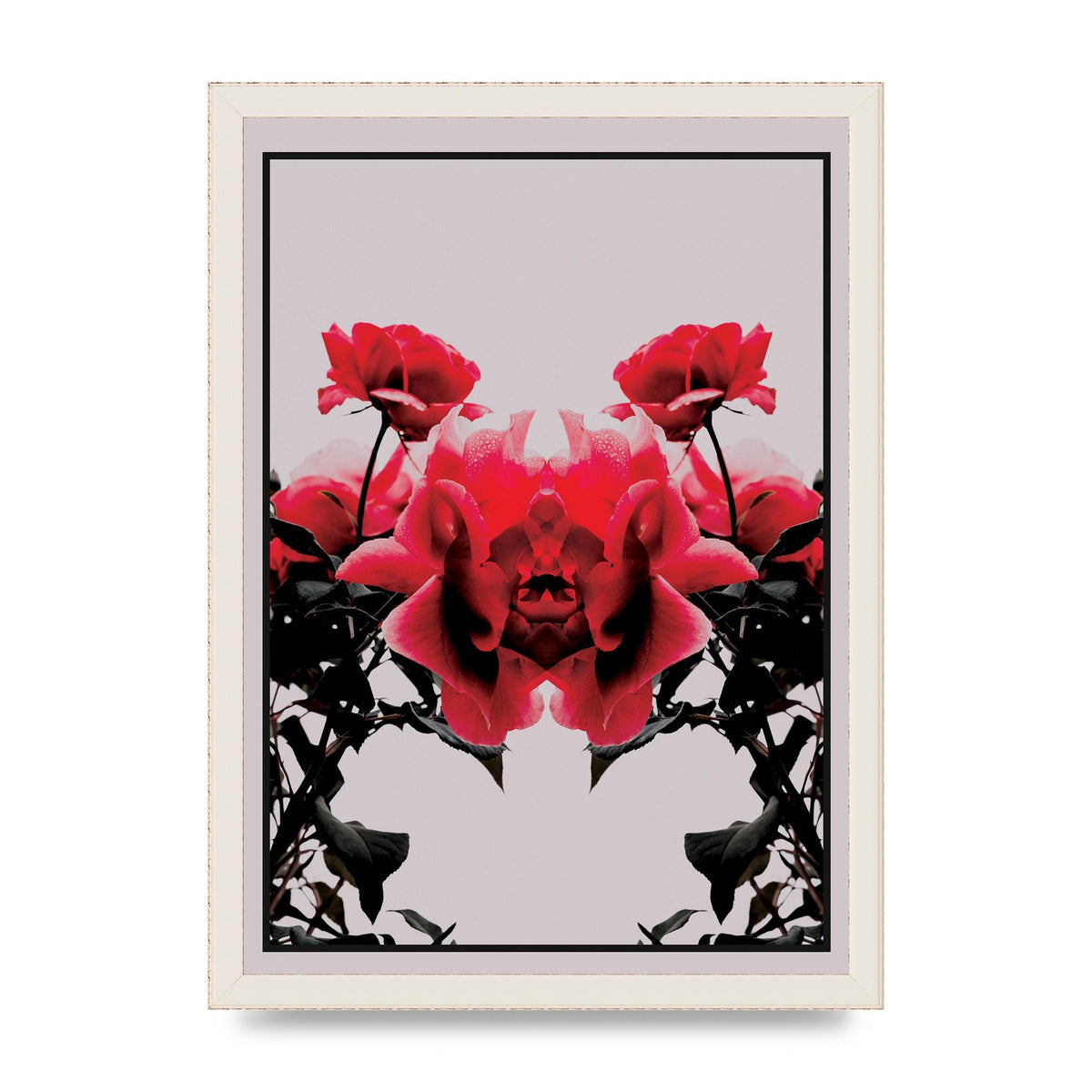 Symmetrical Flower One Wall Art - A3 framed