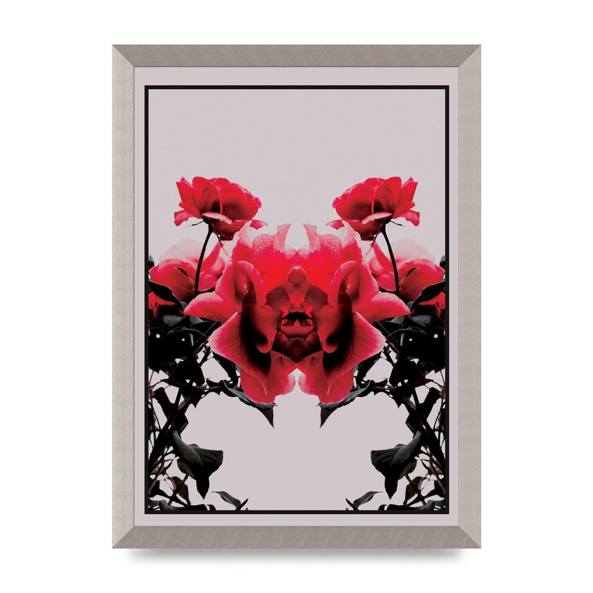 Symmetrical Flower One Wall Art - A3 framed