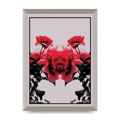 Symmetrical Flower One Wall Art - A3 framed