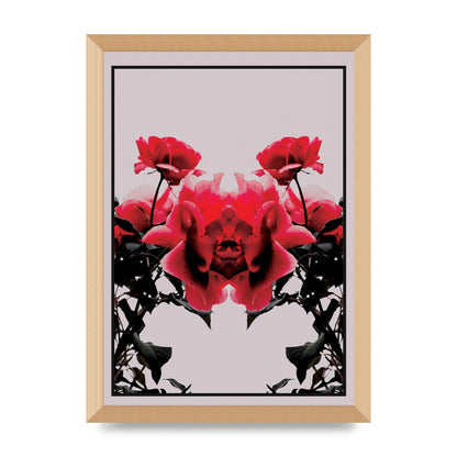 Symmetrical Flower One Wall Art - A3 framed
