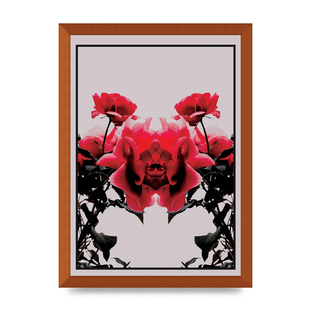 Symmetrical Flower One Wall Art - A3 framed