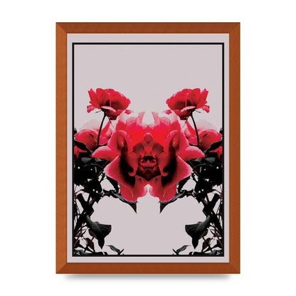 Symmetrical Flower One Wall Art - A3 framed