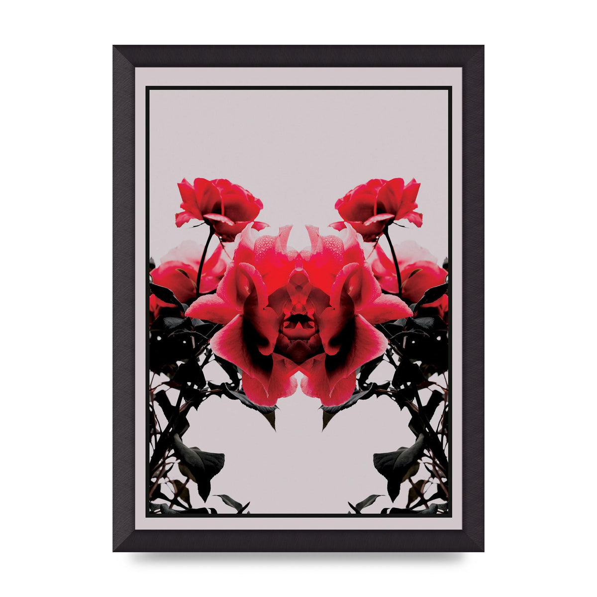 Symmetrical Flower One Wall Art - A3 framed