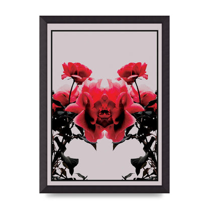 Symmetrical Flower One Wall Art - A3 framed