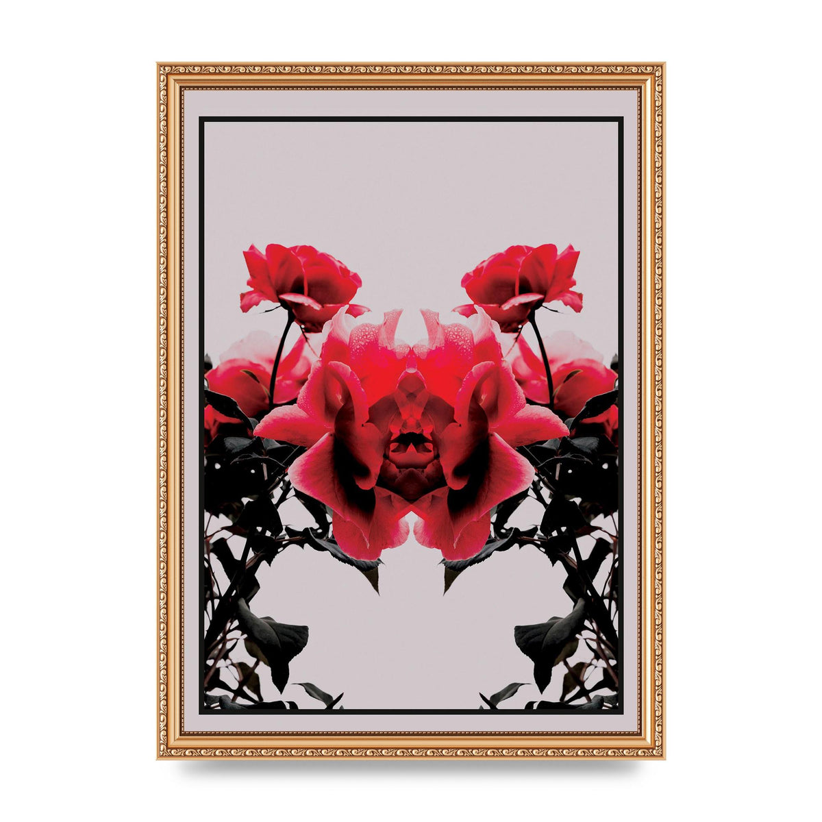 Symmetrical Flower One Wall Art - A3 framed