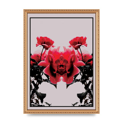 Symmetrical Flower One Wall Art - A3 framed